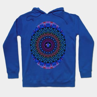 Turtle Kaleidoscope Egg Blue Hoodie